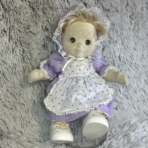 Vintage Mattel 1985 My Child Doll Green Eyes Blonde Hair 3 Piece Outfit Shoes